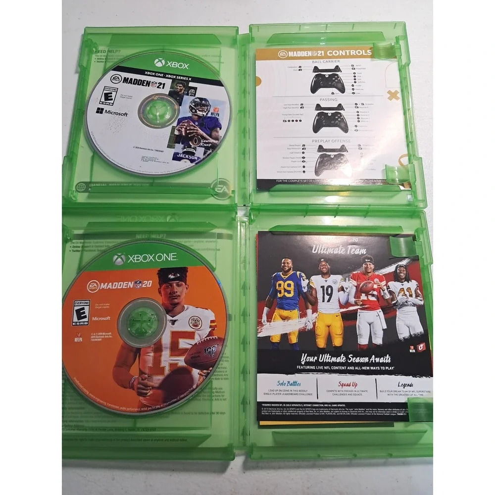 Madden NFL 20 & Madden NFL 21 Xbox One Xbox Series X EA Sports Bundle 2 Games